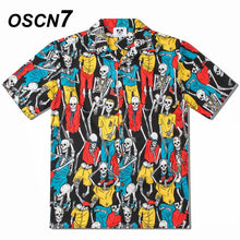 Load image into Gallery viewer, OSCN7 2019 Casual Printed Short Sleeve Shirt Men Street Summer Hawaii Beach Women Short Sleeve Shirts Harujuku Mens CS005
