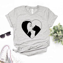 Load image into Gallery viewer, cat mom heart Print Women tshirt Cotton Casual Funny t shirt Gift Lady Yong Girl Top Tee 6 Color A-1084
