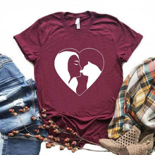 Load image into Gallery viewer, cat mom heart Print Women tshirt Cotton Casual Funny t shirt Gift Lady Yong Girl Top Tee 6 Color A-1084
