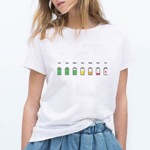 High Quality Fashion AM Coffee PM Red Wine Printing T Shirts Women Fashion Harajuku Trendy Tshirt Cute Loose Gym Cool Ropa Mujer