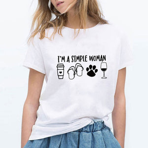 High Quality Fashion AM Coffee PM Red Wine Printing T Shirts Women Fashion Harajuku Trendy Tshirt Cute Loose Gym Cool Ropa Mujer