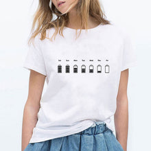 Load image into Gallery viewer, High Quality Fashion AM Coffee PM Red Wine Printing T Shirts Women Fashion Harajuku Trendy Tshirt Cute Loose Gym Cool Ropa Mujer
