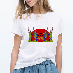 High Quality Fashion AM Coffee PM Red Wine Printing T Shirts Women Fashion Harajuku Trendy Tshirt Cute Loose Gym Cool Ropa Mujer