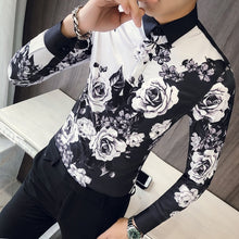 Load image into Gallery viewer, Luxury Royal Shirt Men Casual Slim Fit Long Sleeve Men Paisley Print Shirt Camisa Social Masculina Manga Longa Prom Party Shirt
