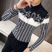 Load image into Gallery viewer, Luxury Royal Shirt Men Casual Slim Fit Long Sleeve Men Paisley Print Shirt Camisa Social Masculina Manga Longa Prom Party Shirt
