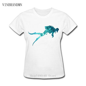 2020 Hipster Diver Design T-Shirt Sea Snorkeling Diving 100% Cotton T Shirt Women Classic Dive Short Sleeves Cool Tees Camisetas