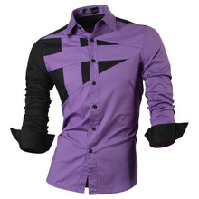 Load image into Gallery viewer, jeansian Spring Autumn Features Shirts Men Casual Long Sleeve Casual Slim Fit Male Shirts Zipper Decoration (No Pockets) Z015
