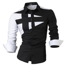 Load image into Gallery viewer, jeansian Spring Autumn Features Shirts Men Casual Long Sleeve Casual Slim Fit Male Shirts Zipper Decoration (No Pockets) Z015
