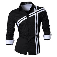 Load image into Gallery viewer, jeansian Spring Autumn Features Shirts Men Casual Long Sleeve Casual Slim Fit Male Shirts Zipper Decoration (No Pockets) Z015
