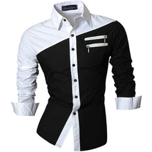 Load image into Gallery viewer, Jeansian Men&#39;s Casual Dress Shirts Fashion Desinger Stylish Long Sleeve Slim Fit 8371 WineRed
