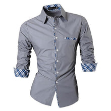 Load image into Gallery viewer, Jeansian Men&#39;s Casual Dress Shirts Fashion Desinger Stylish Long Sleeve Slim Fit 8371 WineRed
