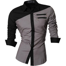 Load image into Gallery viewer, Jeansian Men&#39;s Casual Dress Shirts Fashion Desinger Stylish Long Sleeve Slim Fit 8371 WineRed
