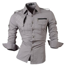 Load image into Gallery viewer, Jeansian Men&#39;s Casual Dress Shirts Fashion Desinger Stylish Long Sleeve Slim Fit 8371 WineRed
