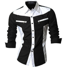Load image into Gallery viewer, Jeansian Men&#39;s Casual Dress Shirts Fashion Desinger Stylish Long Sleeve Slim Fit 8371 WineRed
