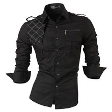 Load image into Gallery viewer, Jeansian Men&#39;s Casual Dress Shirts Fashion Desinger Stylish Long Sleeve Slim Fit 8371 WineRed
