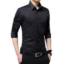 Load image into Gallery viewer, New Men&#39;s Shirt Long Sleeve Casual Shirts Men Dress Slim Solid Business Dress Shirt Spring Autumn Men&#39;s Dress Shirt With Button
