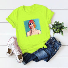 Load image into Gallery viewer, JFUNCY Summer 100% Cotton T-shirts Women Casual Tshirt Plus Size Female Tops Please Quiet Letter Printing Harajuku Graphic Tee
