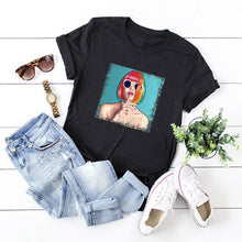 Load image into Gallery viewer, JFUNCY Summer 100% Cotton T-shirts Women Casual Tshirt Plus Size Female Tops Please Quiet Letter Printing Harajuku Graphic Tee
