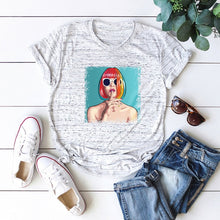 Load image into Gallery viewer, JFUNCY Summer 100% Cotton T-shirts Women Casual Tshirt Plus Size Female Tops Please Quiet Letter Printing Harajuku Graphic Tee
