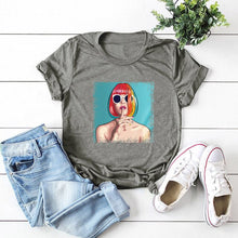Load image into Gallery viewer, JFUNCY Summer 100% Cotton T-shirts Women Casual Tshirt Plus Size Female Tops Please Quiet Letter Printing Harajuku Graphic Tee
