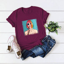 Load image into Gallery viewer, JFUNCY Summer 100% Cotton T-shirts Women Casual Tshirt Plus Size Female Tops Please Quiet Letter Printing Harajuku Graphic Tee
