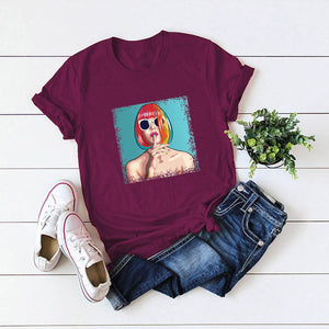 JFUNCY Summer 100% Cotton T-shirts Women Casual Tshirt Plus Size Female Tops Please Quiet Letter Printing Harajuku Graphic Tee