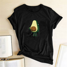 Load image into Gallery viewer, Women Graphic T shirts  Fashion T-shirts 2019 Polyester  Funny Print Avocado frog Tees Short Sleeve Tshirts Girls Gift Tops
