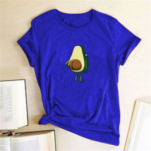 Load image into Gallery viewer, Women Graphic T shirts  Fashion T-shirts 2019 Polyester  Funny Print Avocado frog Tees Short Sleeve Tshirts Girls Gift Tops
