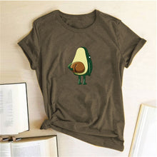 Load image into Gallery viewer, Women Graphic T shirts  Fashion T-shirts 2019 Polyester  Funny Print Avocado frog Tees Short Sleeve Tshirts Girls Gift Tops
