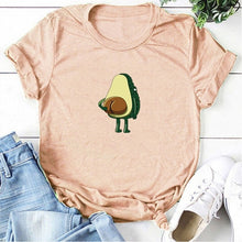 Load image into Gallery viewer, Women Graphic T shirts  Fashion T-shirts 2019 Polyester  Funny Print Avocado frog Tees Short Sleeve Tshirts Girls Gift Tops

