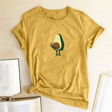 Load image into Gallery viewer, Women Graphic T shirts  Fashion T-shirts 2019 Polyester  Funny Print Avocado frog Tees Short Sleeve Tshirts Girls Gift Tops
