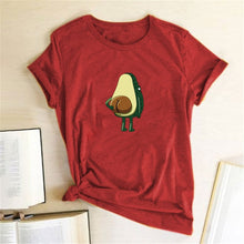 Load image into Gallery viewer, Women Graphic T shirts  Fashion T-shirts 2019 Polyester  Funny Print Avocado frog Tees Short Sleeve Tshirts Girls Gift Tops
