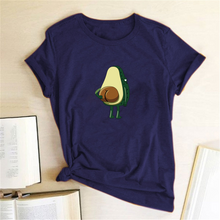 Load image into Gallery viewer, Women Graphic T shirts  Fashion T-shirts 2019 Polyester  Funny Print Avocado frog Tees Short Sleeve Tshirts Girls Gift Tops

