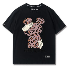 Load image into Gallery viewer, Disney Sweet Mickey Mouse Leopard Letter Cartoon Print O-Neck Pullover Short Sleeve T-Shirt Chic Fashion Women Tee Tops 6 Colors
